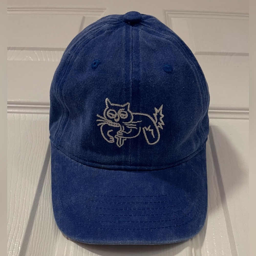 💖5 for $25😻Blue Cat Embroidered Cap